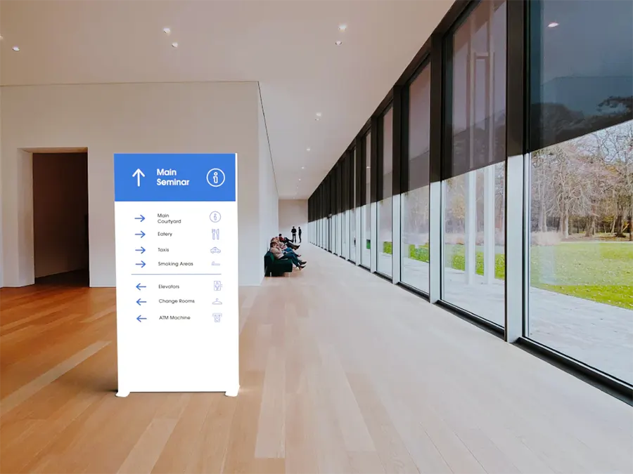 Signage for exhibit participants