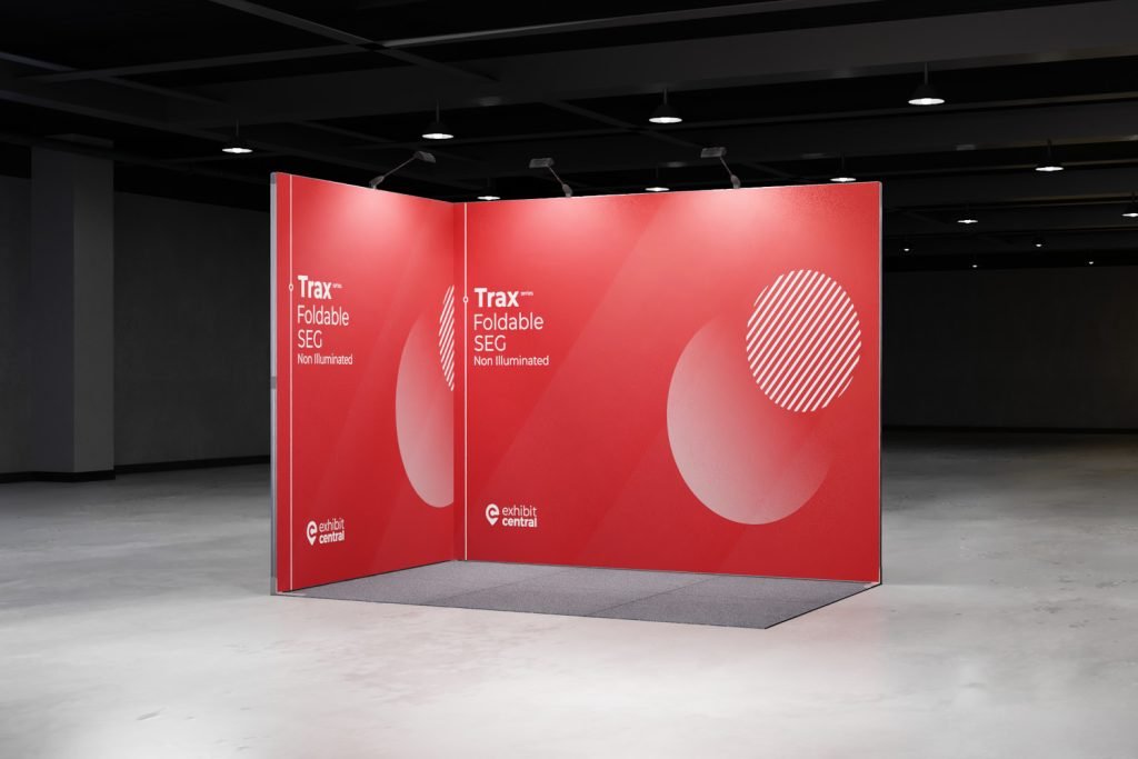 Trax Foldable SEG Fabric Display Corner Stand – 3 x 2m – Artamon