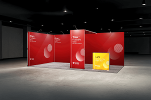 Trax Foldable SEG Fabric Display Corner Stand – 6 x 3m – Riverstone