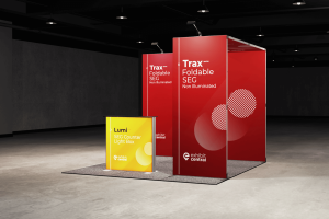 Trax Foldable SEG Fabric Display Peninsula Stand – 3 x 3m – Westmead