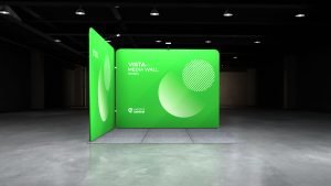 3x3m Corner Fabric Tube Display Stand – Erskineville