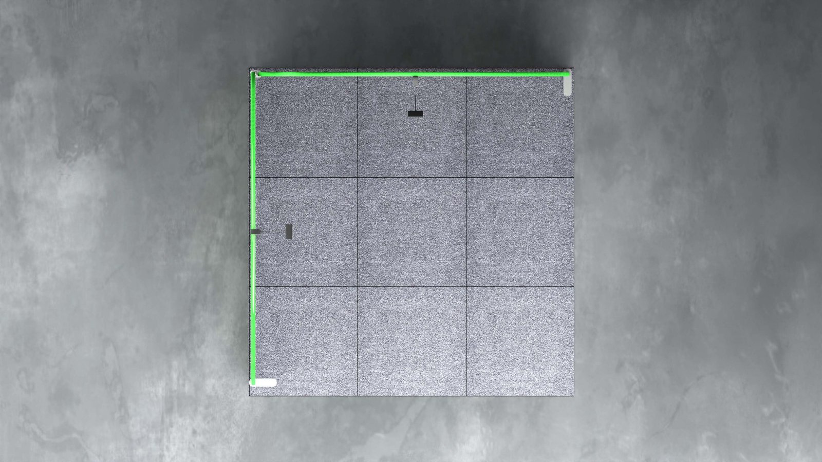 3x3m Corner Fabric Tube Display Stand – Erskineville