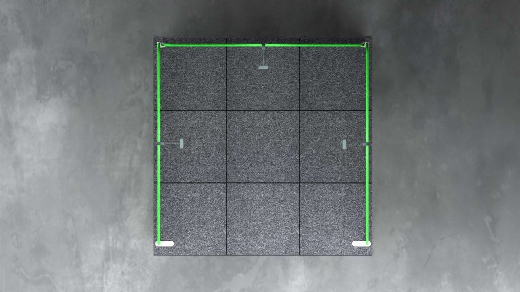3x3m U-Shaped Fabric Tube Display Stand – Bankstown