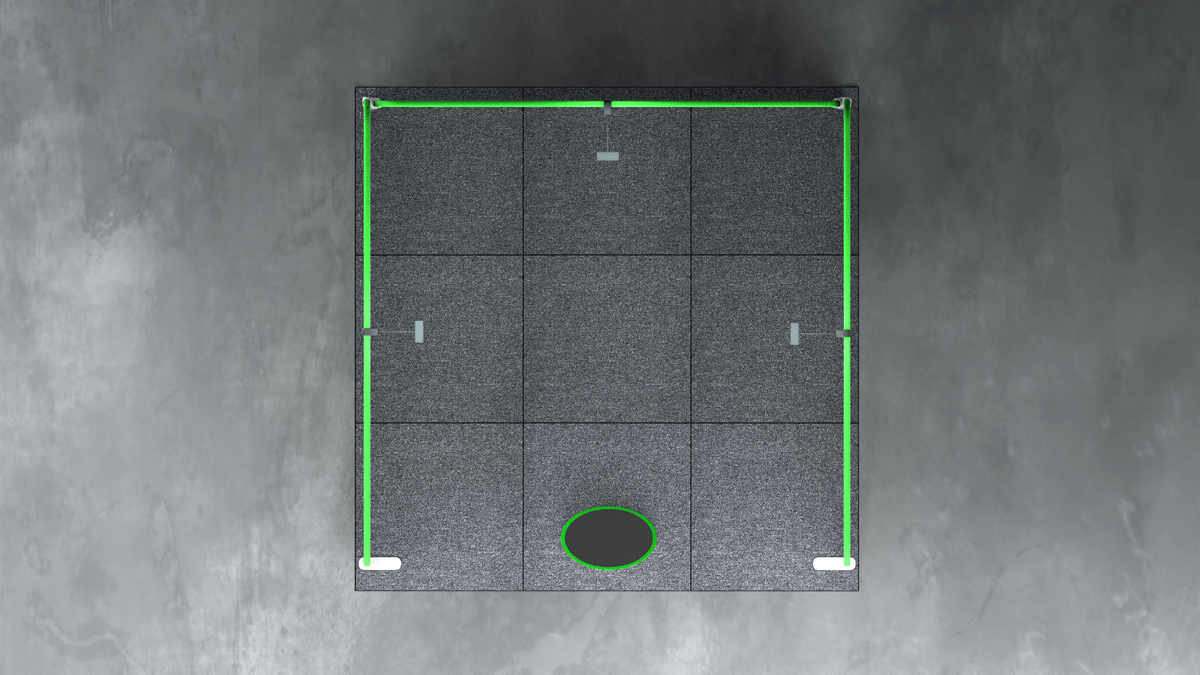 3x3m U-Shaped Fabric Tube Display Stand – Bankstown